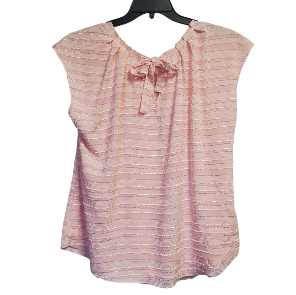 LC Lauren ConradWomen's Pink Textured Blouse SizeL - Picture 8 of 8